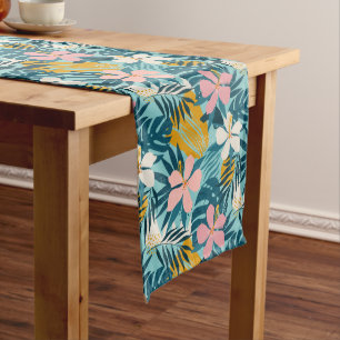 Chemin De Table Moyen Pattern tropical hibiscus