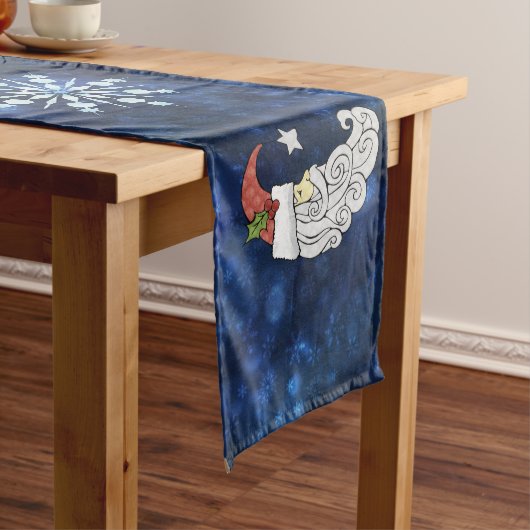 Chemin De Table Moyen Père Noël céleste (In Situ)
