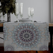 Chemin De Table Moyen Petit floral blanc tombé à la campagne