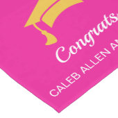 Chemin De Table Moyen Pink Graduation Cap Runner (Coin)