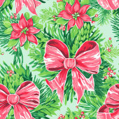 Chemin De Table Moyen Playful magenta green preppy Christmas runner