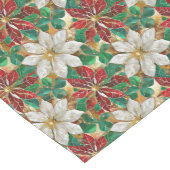 Chemin De Table Moyen Poinsététie blanche rouge vert or (Coin)