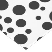 Chemin De Table Moyen Pois noirs en blanc | (Coin)