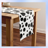 Chemin De Table Moyen Pois noirs en blanc |