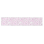 Chemin De Table Moyen Pois rose classique sur blanc (Horizontal)