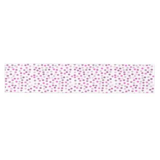 Chemin De Table Moyen Pois rose classique sur blanc (Horizontal)