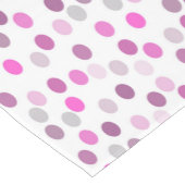 Chemin De Table Moyen Pois rose classique sur blanc (Coin)