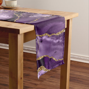 Chemin De Table Moyen Porte de parties scintillant violet et or