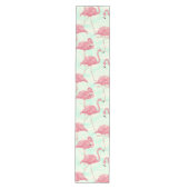 Chemin De Table Moyen Preppy Chic Elegant Pink Flamingo Motif (Devant)