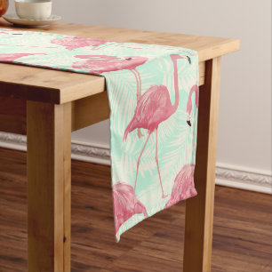 Chemin De Table Moyen Preppy Chic Elegant Pink Flamingo Motif