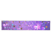 Chemin De Table Moyen Purple foil background with Stars (Horizontal)