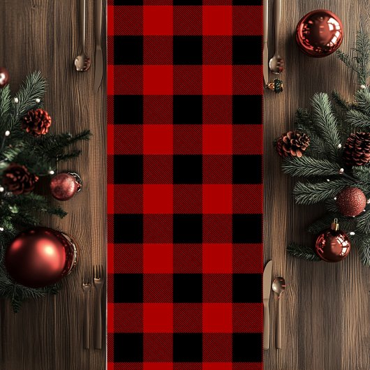 Chemin De Table Moyen Red Buffalo Plaid & Joyeux Noël