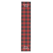 Chemin De Table Moyen Red Buffalo Plaid & Joyeux Noël (Devant)