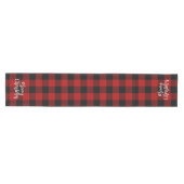 Chemin De Table Moyen Red Buffalo Plaid & Joyeux Noël (Horizontal)
