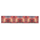 Chemin De Table Moyen Red Christmas Floral Holiday Table Runner (Horizontal)