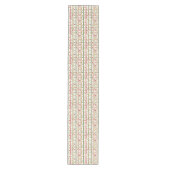 Chemin De Table Moyen Red Gold Green Snowflakes et Stripes (Devant)