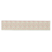 Chemin De Table Moyen Red Gold Green Snowflakes et Stripes (Horizontal)