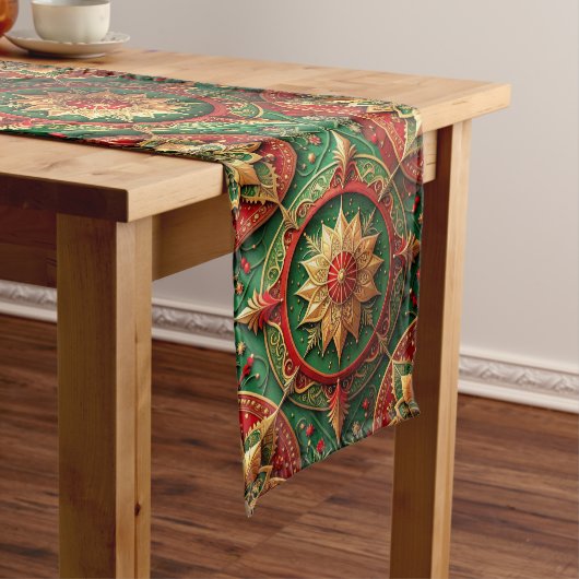 Chemin De Table Moyen Red Green Decorative Holiday Table Runner (In Situ)