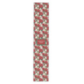 Chemin De Table Moyen Red Green Table Runner Chic Poinsettia Custom Name (Devant)