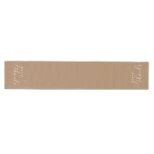 Chemin De Table Moyen Remerciez White Script sur Thanksgiving Brown (Horizontal)