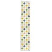 Chemin De Table Moyen Retro Groovy Summer Flowers Stems (Devant)