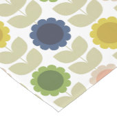 Chemin De Table Moyen Retro Groovy Summer Flowers Stems (Coin)