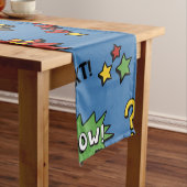 Chemin De Table Moyen Rétro motif d'enfants de super héros (In Situ)