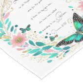 Chemin De Table Moyen Romains 8:28 Fleurs et papillons (Coin)