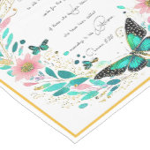 Chemin De Table Moyen Romains 8:28 Fleurs et papillons (Coin)