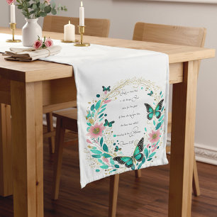 Chemin De Table Moyen Romains 8:28 Fleurs et papillons
