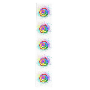 Chemin De Table Moyen Rose arc-en-ciel coloré