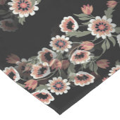 Chemin De Table Moyen Rose et vert doux d'inspiration baroque (Coin)