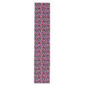 Chemin De Table Moyen Rose vif floral  (Devant)