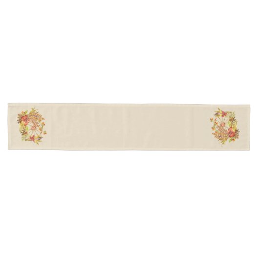 Chemin De Table Moyen Roue Wagon De Thanksgiving Sur Tan (Horizontal)