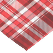 Chemin De Table Moyen Rouge festif et carreaux blancs (Coin)