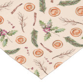 Chemin De Table Moyen Rustique Noël Botanique et Motif d'épices (Coin)