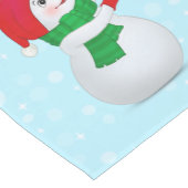 Chemin De Table Moyen Snowman de Noël en bleu clair (Coin)