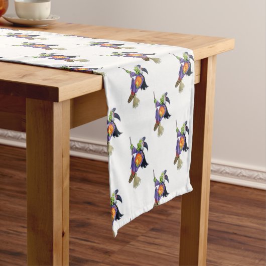 Chemin De Table Moyen Sorcière volante Halloween Table Runner 14" X 72" (In Situ)