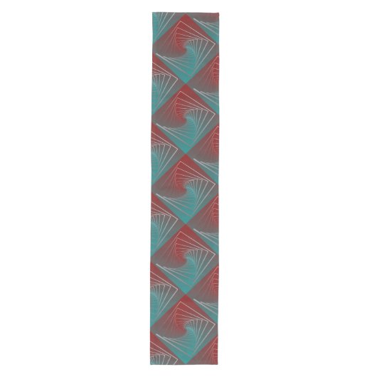 Chemin De Table Moyen Spinale bordeaux turquoise (Devant)