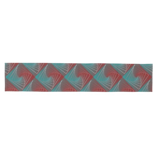 Chemin De Table Moyen Spinale bordeaux turquoise (Horizontal)
