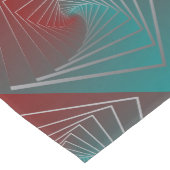 Chemin De Table Moyen Spinale bordeaux turquoise (Coin)