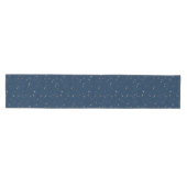 Chemin De Table Moyen Star d'or sur le Motif de nuit bleu (Horizontal)