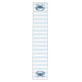 Chemin De Table Moyen Stripes nautiques et crabe bleu (Devant)