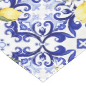 Chemin De Table Moyen style sicilien, citrons, majolica (Coin)