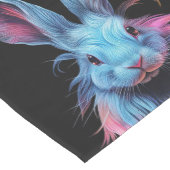 Chemin De Table Moyen Superbe Lapin Bleu en feu (Coin)