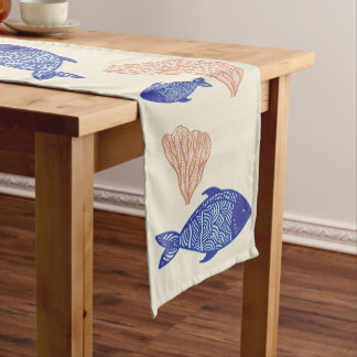 Chemin De Table Moyen Tapis de table Poisson et Corail Côtiers