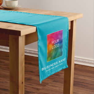 Chemin De Table Moyen Télécharger personnalisé Logo d'entreprise Couleur