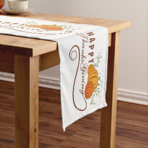 Chemin De Table Moyen Texte bon thanksgiving avec Citrouille orange