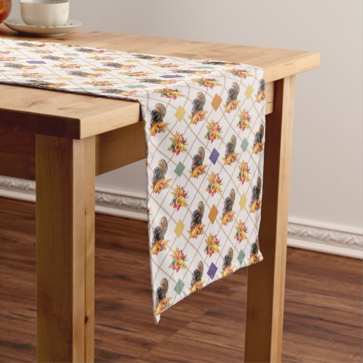 Chemin De Table Moyen Thanksgiving Turkey Holiday Table Runner (In Situ)