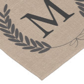 Chemin De Table Moyen Toile de jute noire de Faux de lauriers de blé - (Coin)